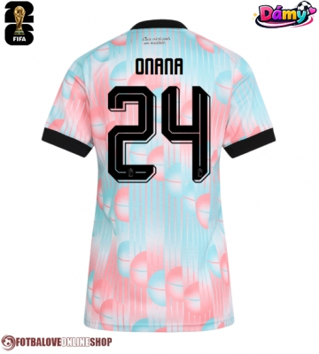 Belgie Amadou Onana #24 Venkovní Dres pro Dámy MS 2026 Krátkým Rukávem